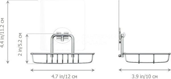 Мыльница-решетка для ванной Kleber Lite KLE-LT034 настенная на силиконовом креплении — купить сантехнику в Кургане, цены в интернет-магазине «АкваТехника»