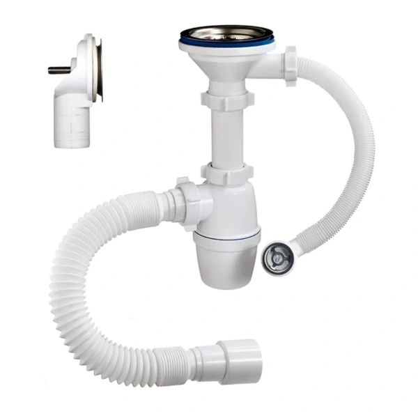 Сифон для раковины ОРИО А- 50079-2 3 1/2"х40 одинарный перелив