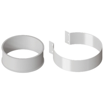 Хомут комплект ROMMER D100 (резиновый хомут, хомут стальн. гнутый, саморезы 2 шт.)