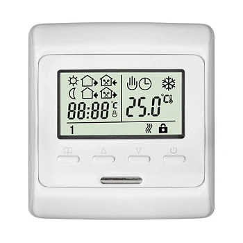 Термостат электронный TIM M6.713, LCD экран, 3A, 220V, t 5 - 95°C, IP20 (без датчика RTC03)