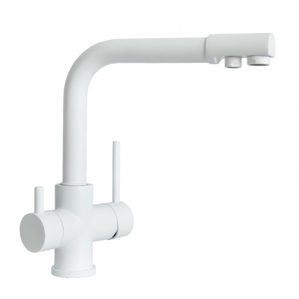 Смеситель для кухни GROSS AQUA Ecolife 3120609MW  встраиваемый однорычажн. белый