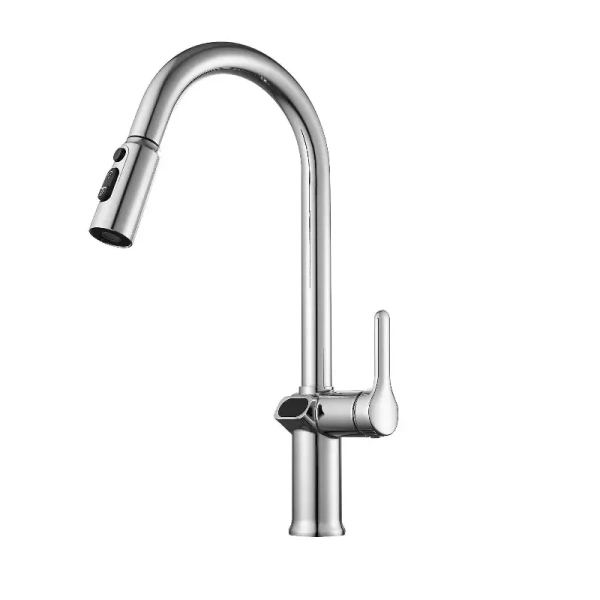 Смеситель для кухни ESKO  K15 LED   однорычажн.вытяжной с дисплеем 