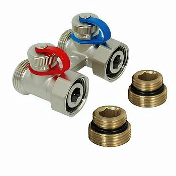 Узел нижнего подключения TIM 1/2х3/4",ME220AC (д/двухтруб сист), прямой