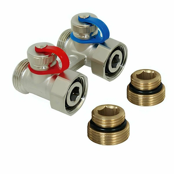 Узел нижнего подключения TIM 1/2х3/4",ME220AC (д/двухтруб сист), прямой