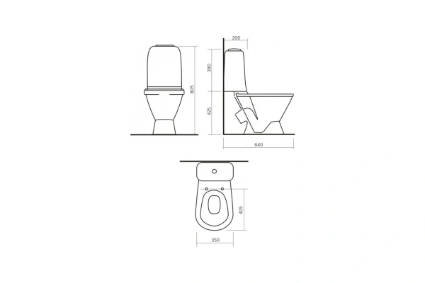 Унитаз компакт SANITA Самарский Стандарт Белый S1 АКЦИЯ    — купить унитаз в Кургане, цены в интернет-магазине «АкваТехника»