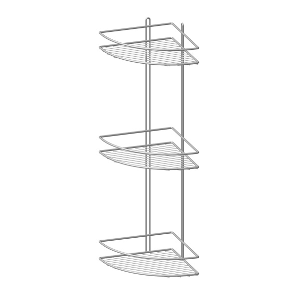 Полка угловая Proffero 3 ярусная овал классик хром П23003