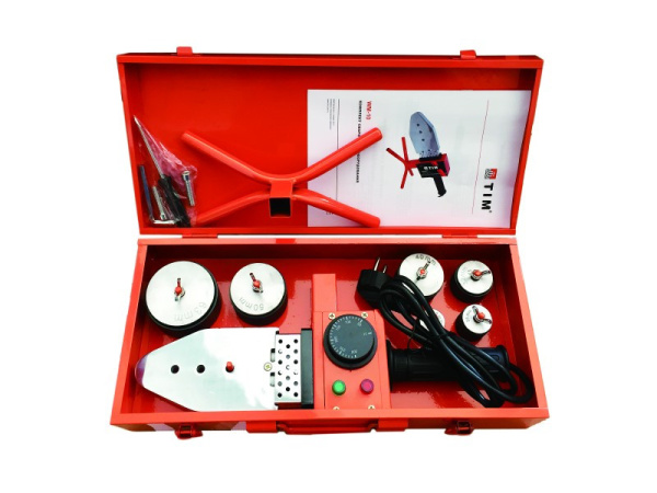 Аппарат для сварки пластиковых труб (800Вт, насадки 20-63 мм) TIM WM-10