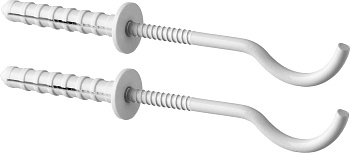 Кронштейн штыревой 9мм плоский для чугунного радиатора L=260мм с дюбелем