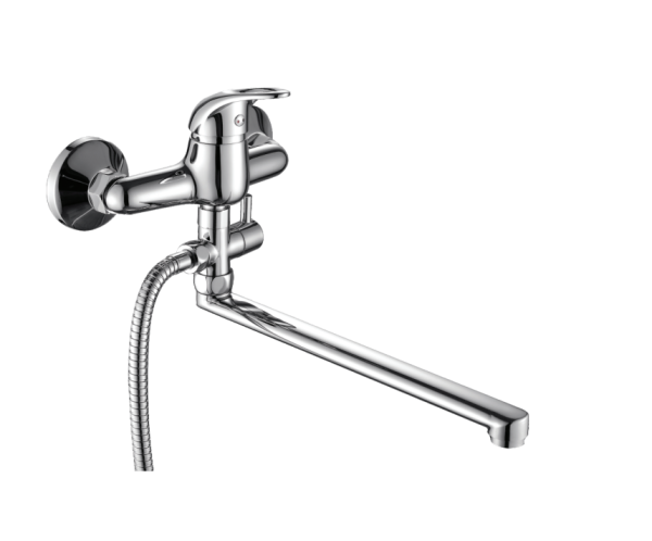 Смеситель для ванны FASHUN А2115   однорычажн. хром,длинный излив,D=35мм