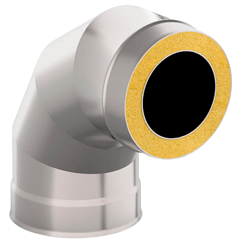 Сэндвич-отвод УМК 90° 115*200мм 0,5мм/0,5мм нерж + оц по конденсату 