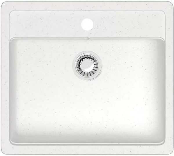 Мойка врезная    AGATA 9/G31 белый 570*505*200мм матовая из искуственного камня
