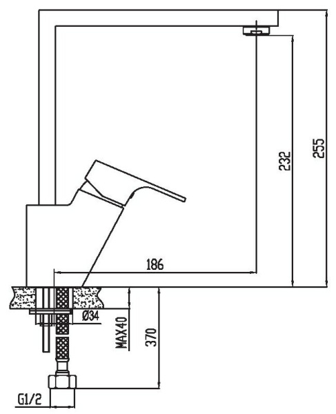 Смеситель для кухни ESKO Berlin BR 519   однорычажн.  — купить смеситель для кухни в Кургане, цены в интернет-магазине «АкваТехника»