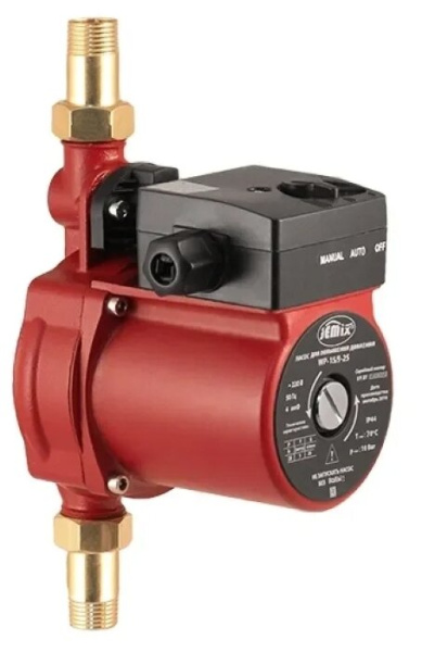 Насос повышения давления  JEMIX WP-15/9-25/ПЦН-15/9-25 120Вт, 25л/м, 9м латунь