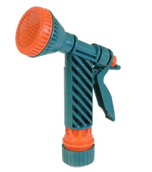 Душ-пистолет 3/4 8-ми функц.  с фиксатором и муфтой О3029И инд. уп.	