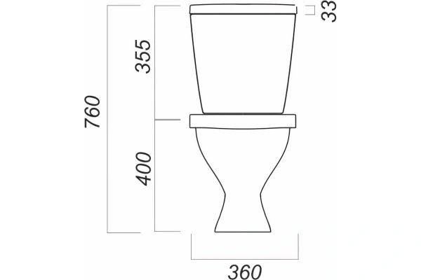 Унитаз компакт SANITA Формат Стандарт Белый S1    — купить унитаз в Кургане, цены в интернет-магазине «АкваТехника»