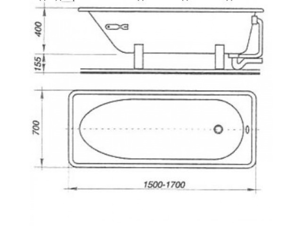 Ванна стальная AQUA TORIA  170*70*36  NEW с ножками    — купить ванну в Кургане, цены в интернет-магазине «АкваТехника»