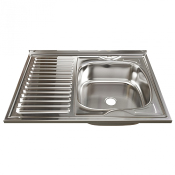 Мойка накладная MIXLINE  1 1/2"  правый выпуск  600*800*160(0,4) УЦЕНКА