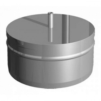 Заглушка с конденсатоотводом УМК 150мм 0,5мм нержавеющая сталь 